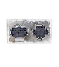 Interruptor doble con base schuko