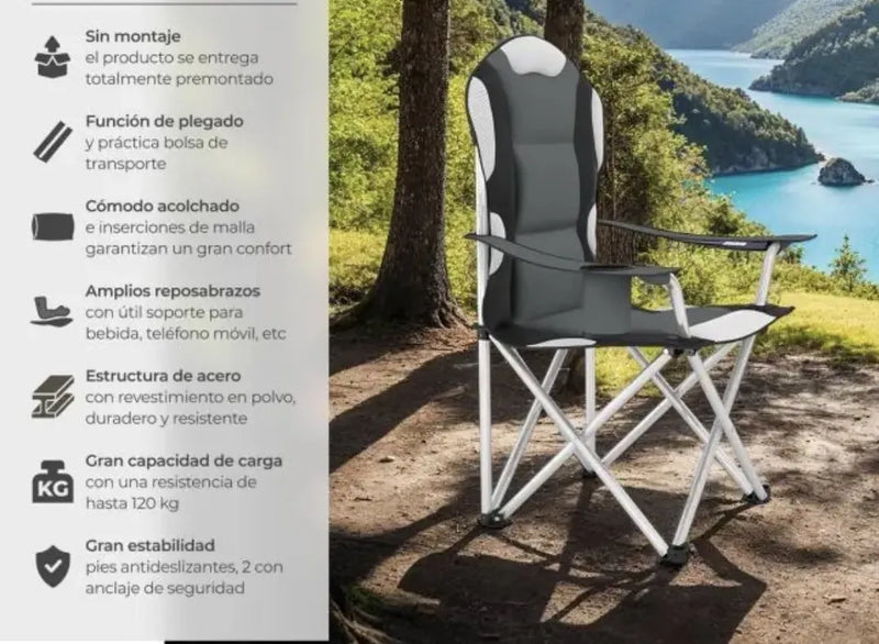 Silla de camping plegable