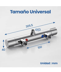 Grifo Ducha Termostatico con Bloqueo de Seguridad Auralum