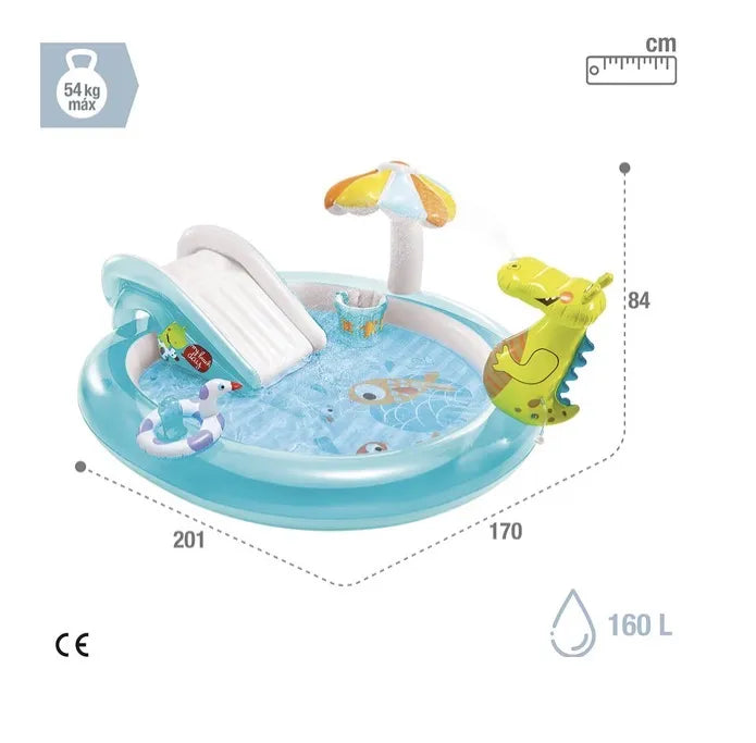 Piscina infantil hinchable con dispersor de agua INTEX