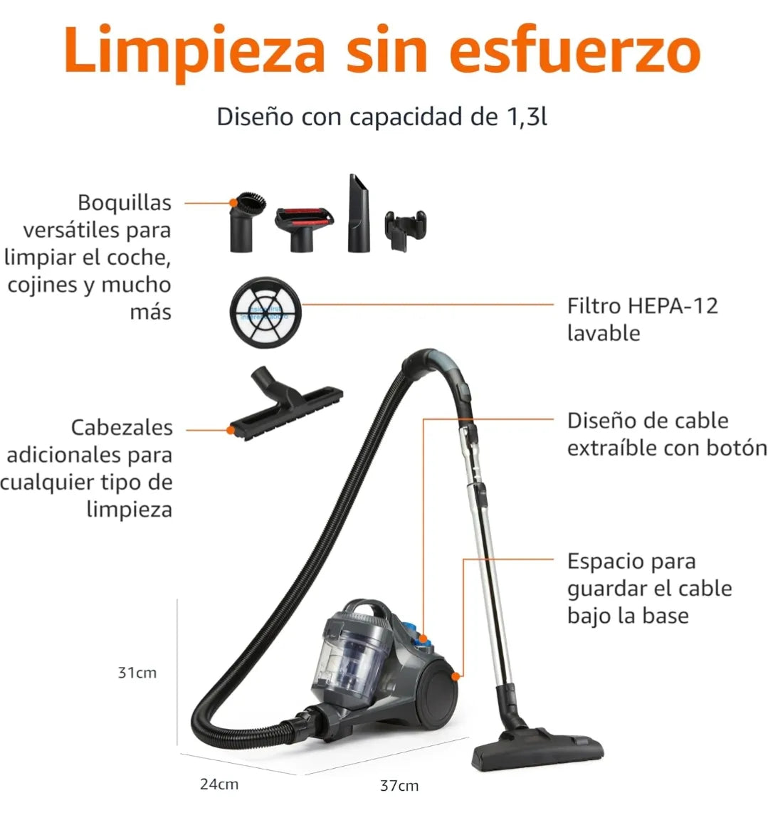 Aspirador sin bolsa compacto - Amazon