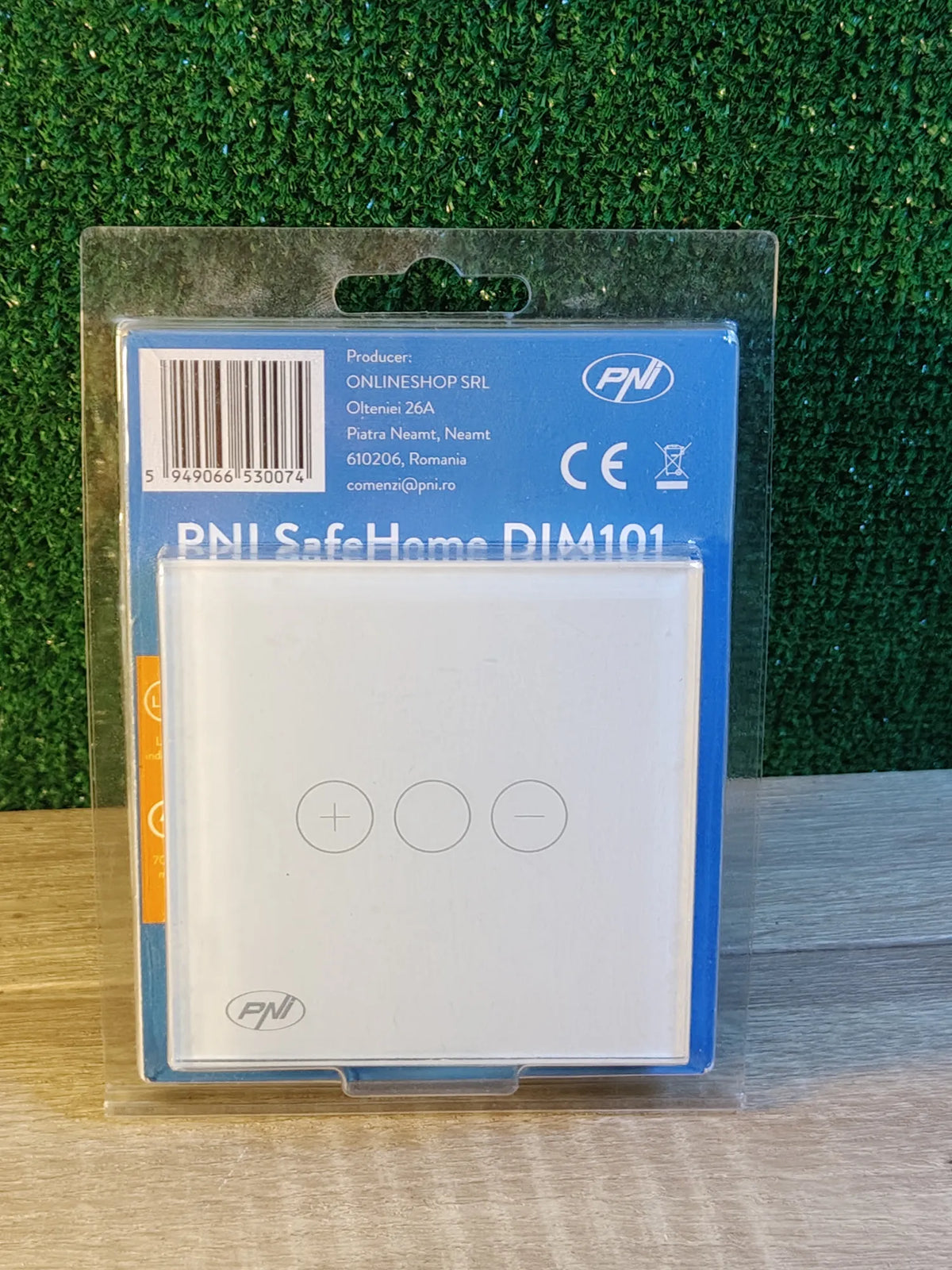 Interruptor único con sensor táctil y de atenuación