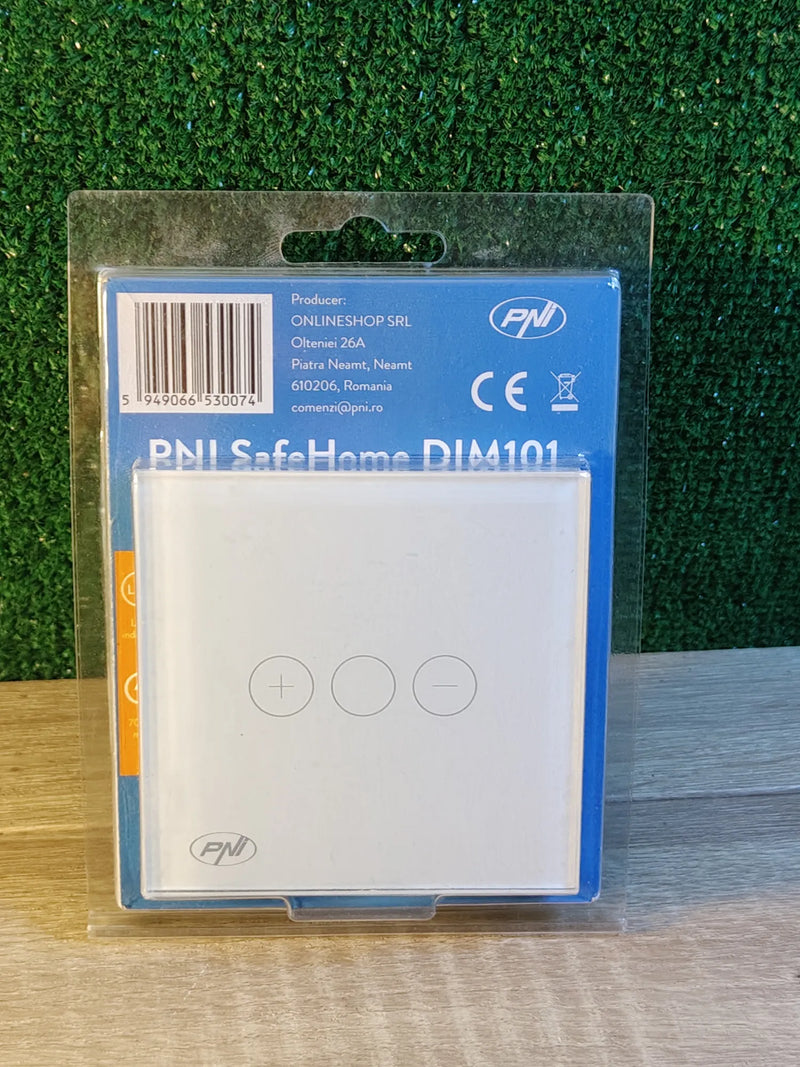Interruptor único con sensor táctil y de atenuación