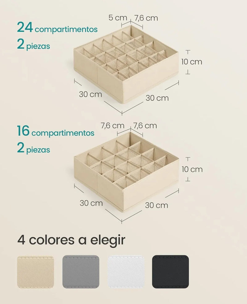 Juego de 4 organizadores de cajones