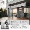 Toldo plegable para balcón gris claro