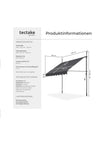 Toldo con manivela y sistema de fijación mediante abrazaderas 200cm