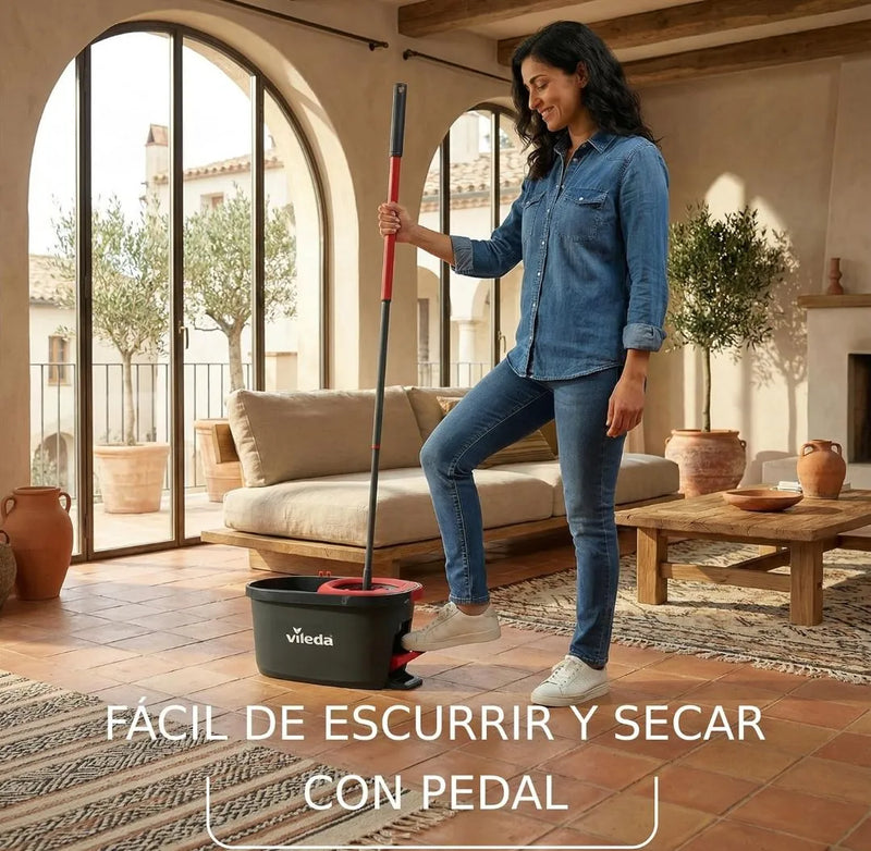 Set de fregona con cubo y escurridor - Vileda
