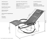 Tumbona Plegable con Función Balancín