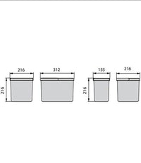 Contenedores para cajón de cocina Recycle - EMUCA-