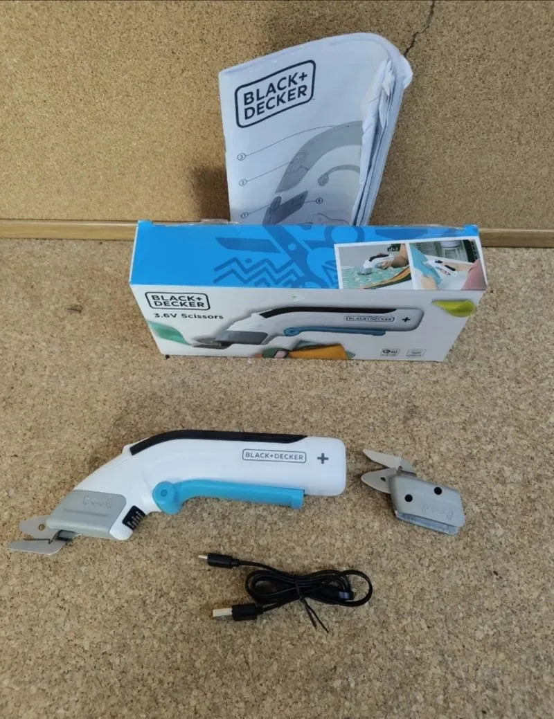 Tijeras 3,6v, Gatillo extralargo, Black and decker