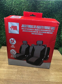 Juego de Fundas de Asiento Universales Gris/ Negro