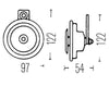 Bocina frecuencia 335Hz Hella