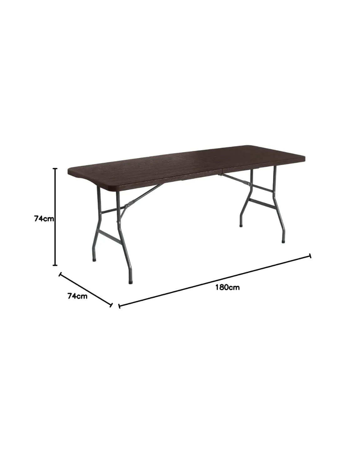 Mesa Plegable Rectangular 180x74x74cm
