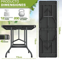 Mesa de jardín plegable - Tillvex