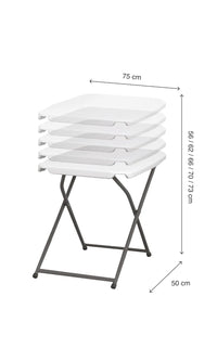 Mesa Plegable Auxiliar con Altura Ajustable