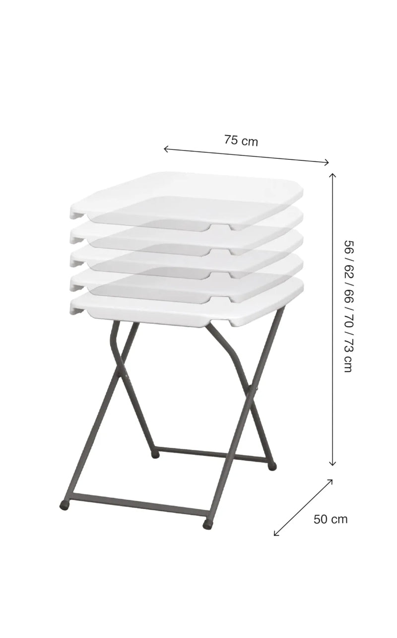 Mesa Plegable Auxiliar con Altura Ajustable
