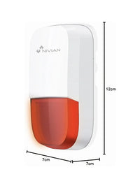 Sirena inalámbrica compatible con sistema de alarma Nivian