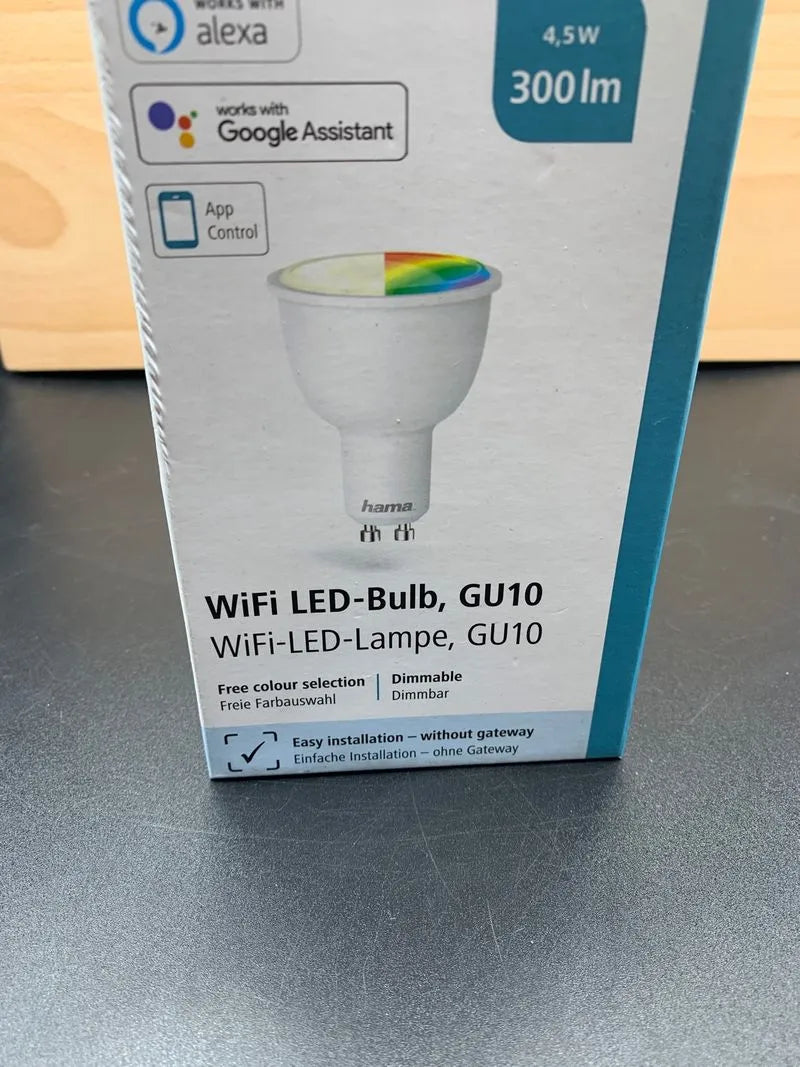 Hama 00176548 Wifi Led Gu10 Bombilla Alexa, 4.5 W