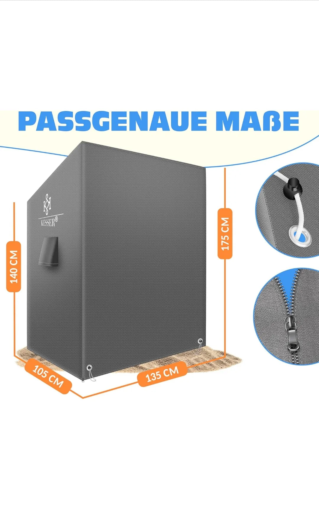 Funda protectora premium para sillón de playa 135cm Kesser