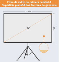 Pantalla proyector con trípode