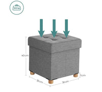 Puf con caja de almacenaje