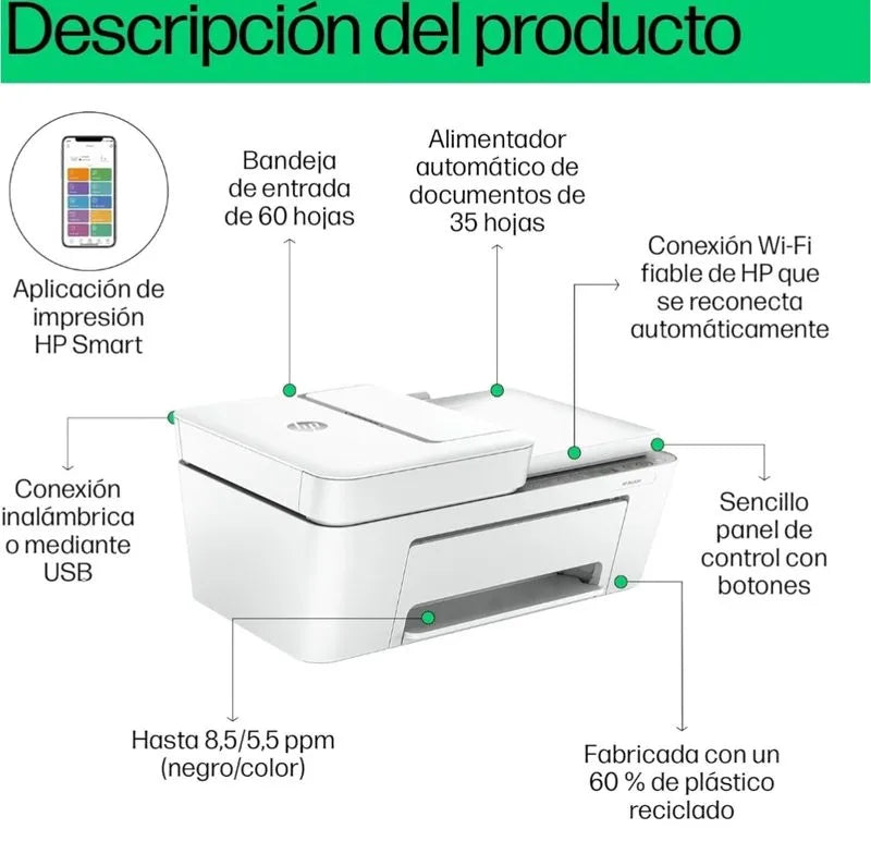Impresora multifunción con fotocopia - Hpn4220e