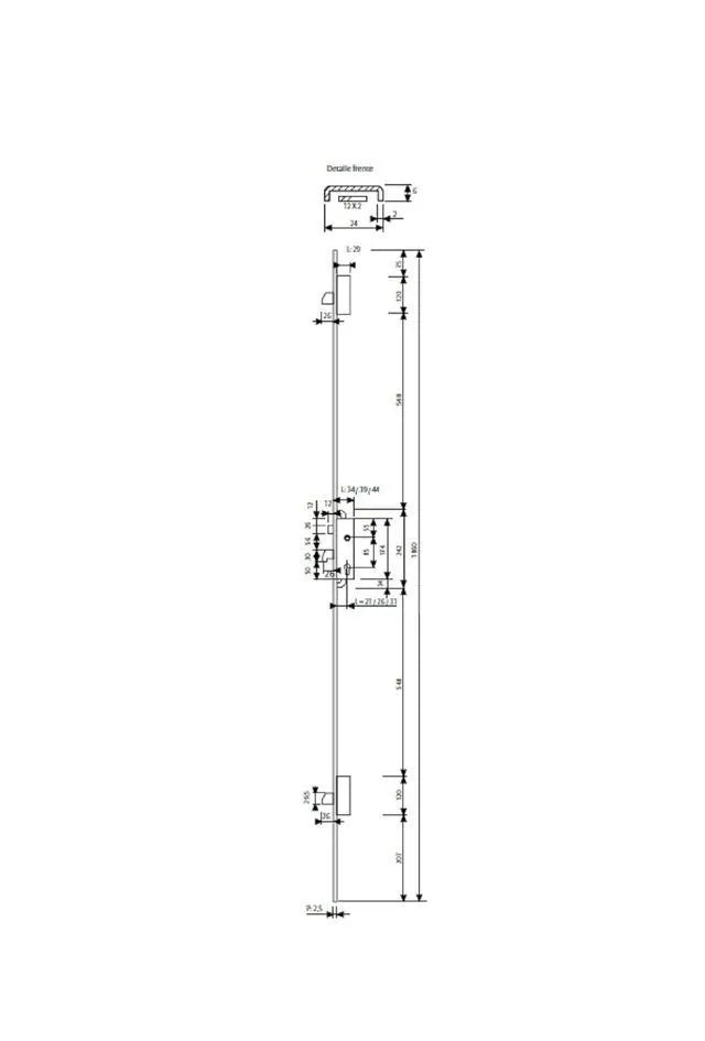 Tesa Assa Abloy 2230L33AI Cerradura Multipunto