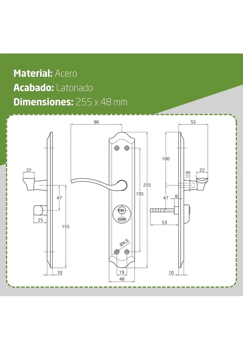 Manilla para puertas Izquierda Amig
