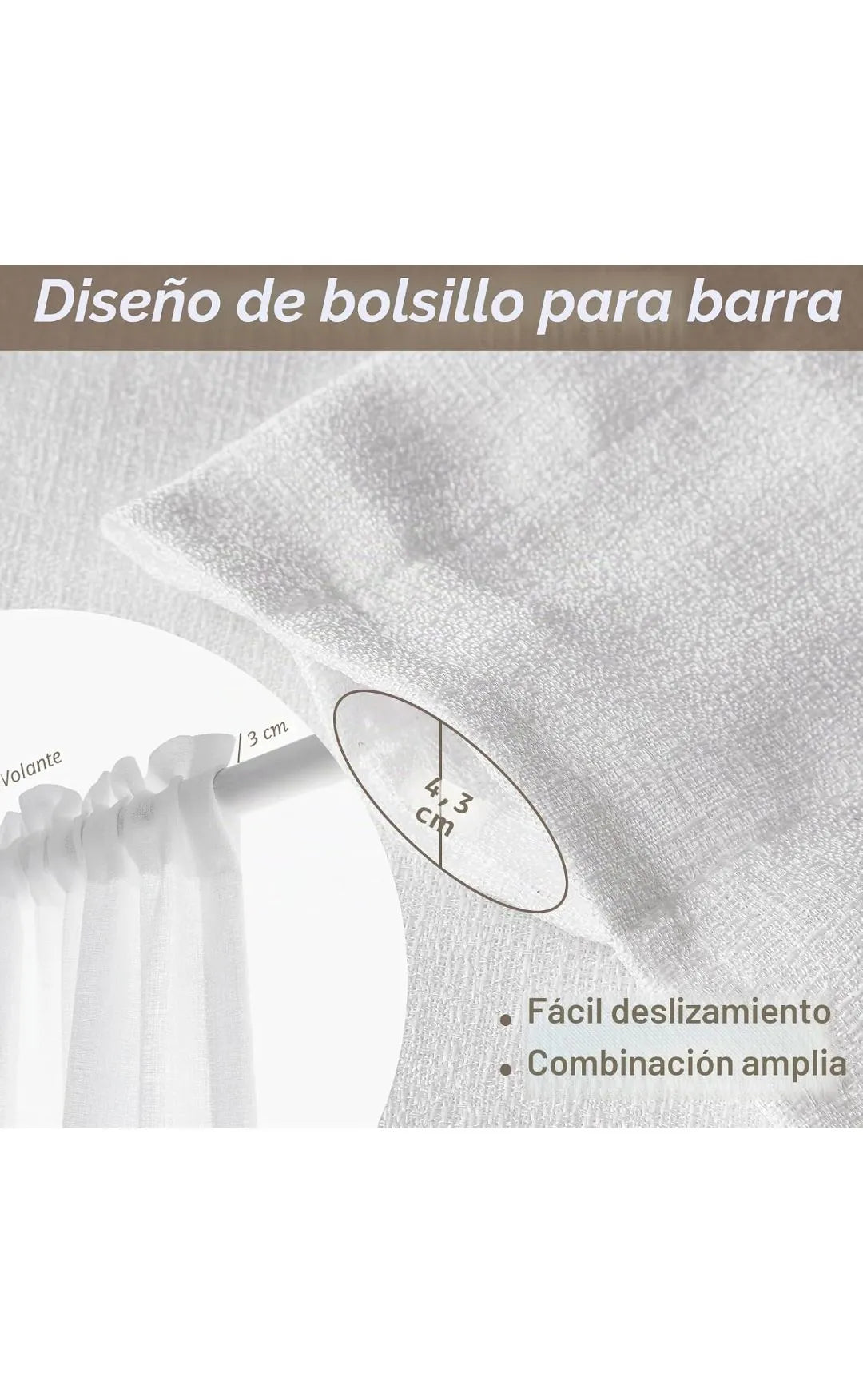 Cortinas Visillos Blancas para Dormitorio Cortinas Translúcidas