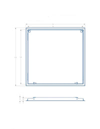 Panel de acceso empotrado de acero galvanizado