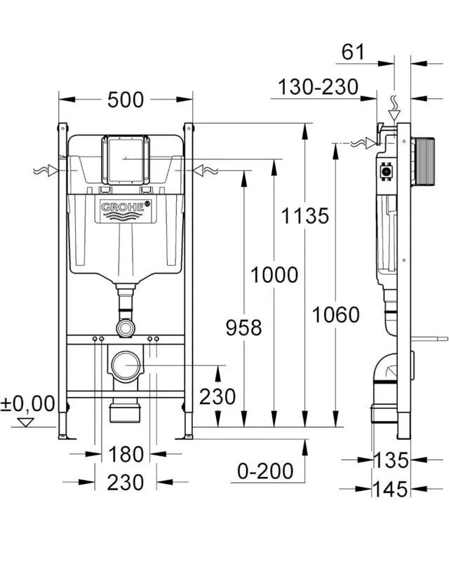 Cisterna empotrada para WC - Grohe