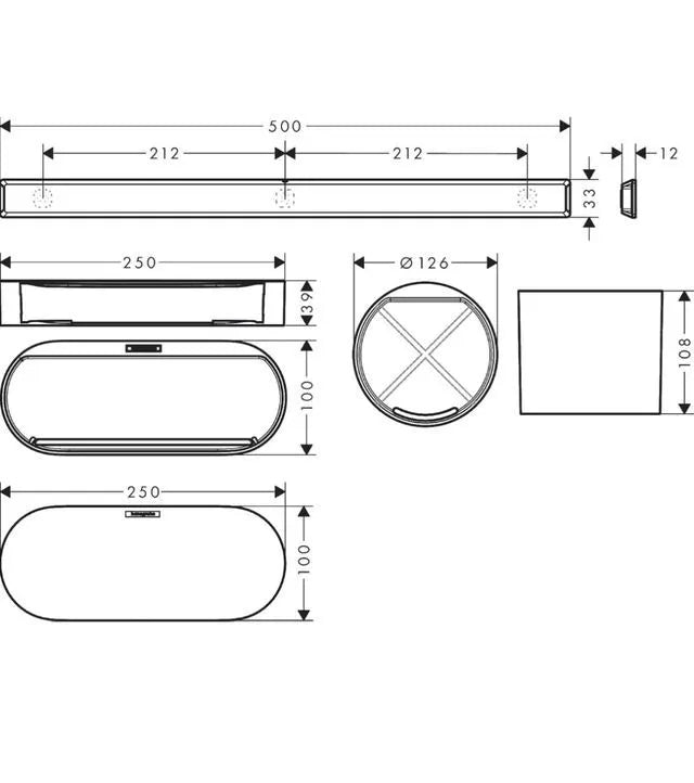Set de accesorios para baño HANSGROHE