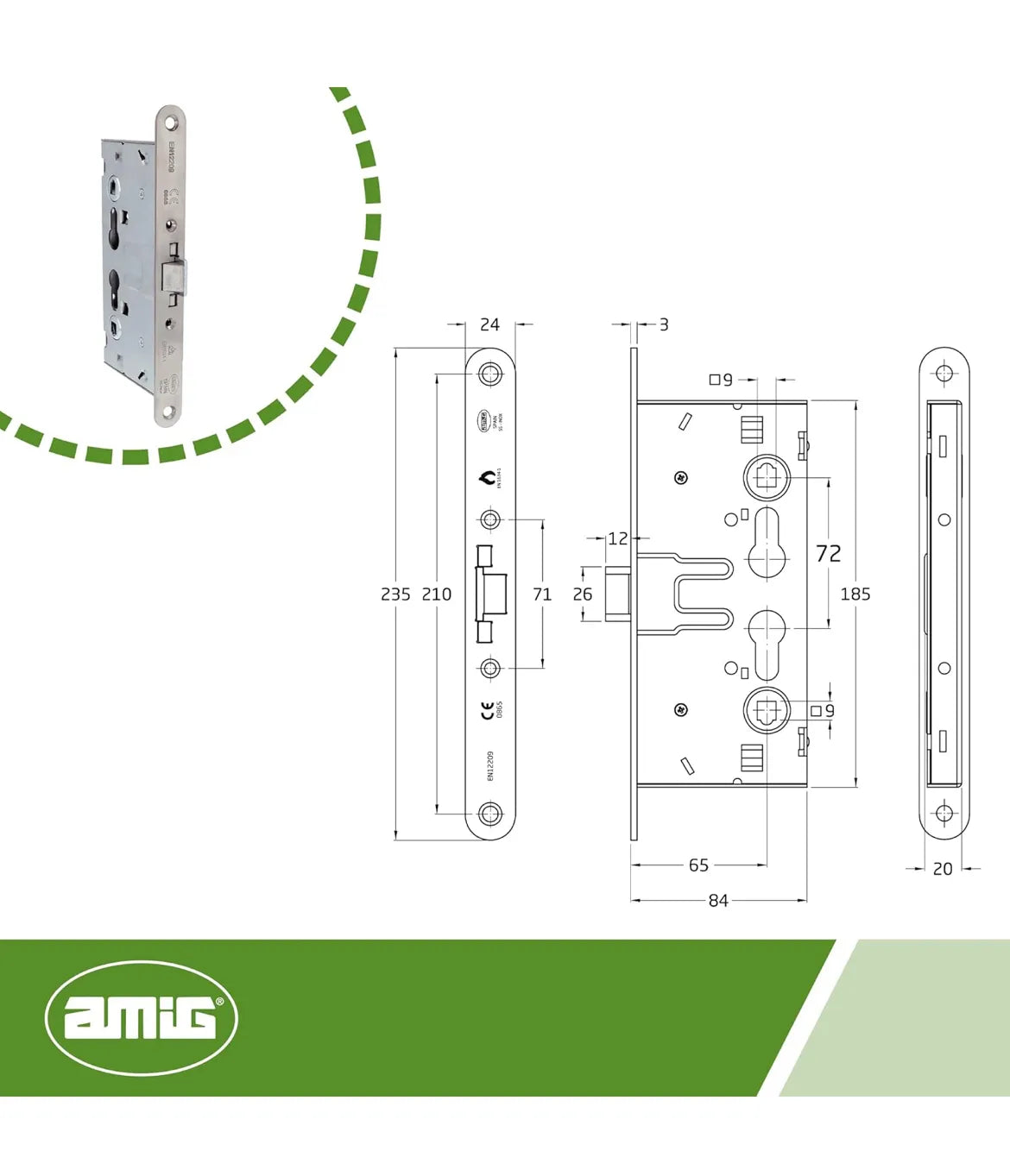 Cerradura Homologada para Puertas Amig