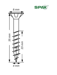 Tornillo universal 4 x 35 mm SPAX