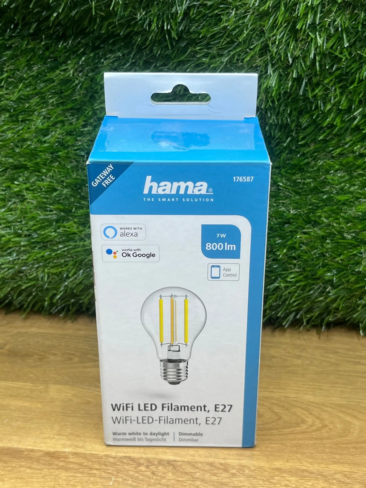 Bombilla inteligente LED WiFi E27 Hama