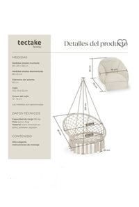 Silla colgante SAMIRA beige