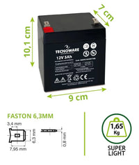 Batería de Plomo-Ácido 12V 5Ah Tecnoware