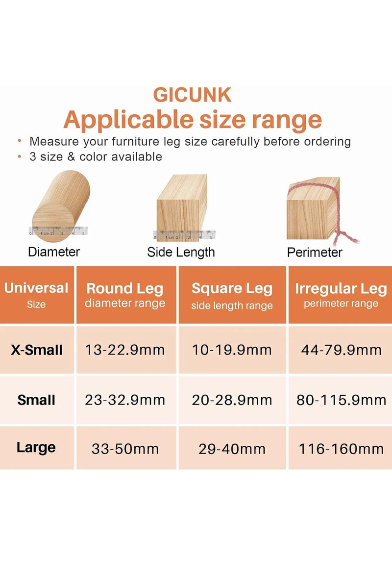 Protector Patas Sillas Redonda 32 Piezas GICUNK