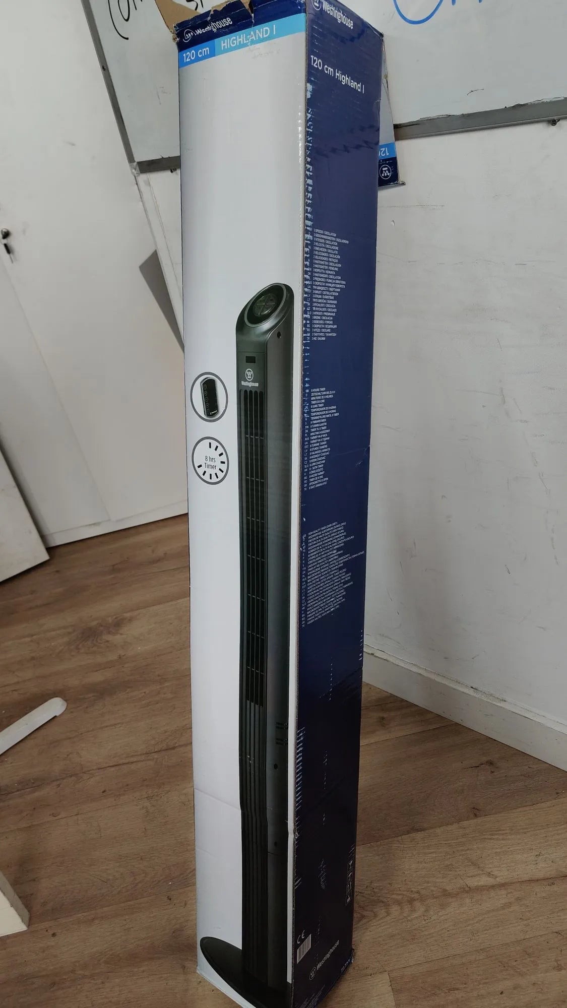 Ventilador de torre, 13 cm de diámetro y altura máxima de 120 cm