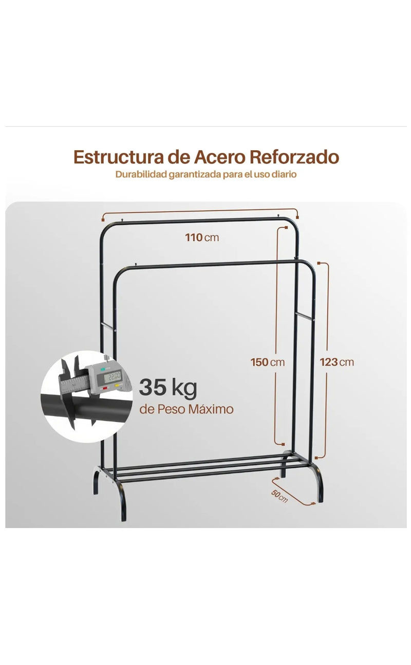 Perchero burro ropa resistente de acero – hasta 35 kg