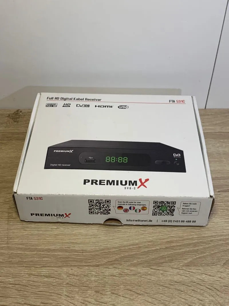 Receptor de cable DVB-C FTA PremiumX