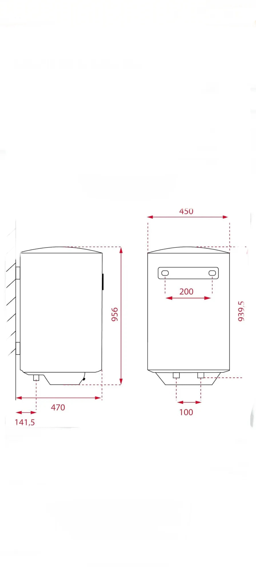 Termo eléctrico vertical de 100L - Teka