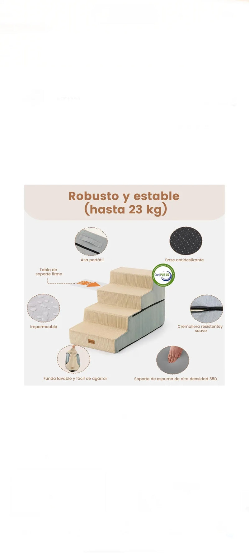 Escalera para perros beige - Gardner pet
