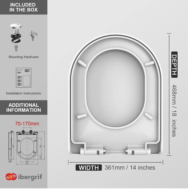 Asiento inodoro de cierre suave - Ibergrif