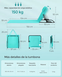 Tumbona de playa Songmics