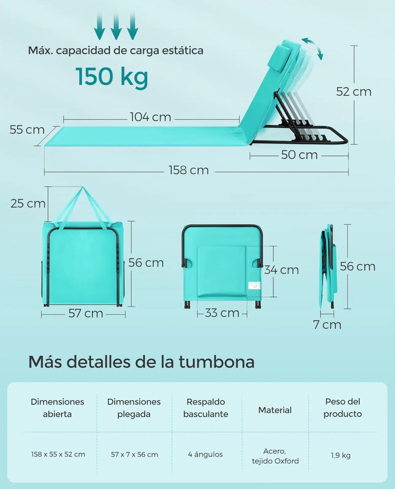 Tumbona de playa Songmics