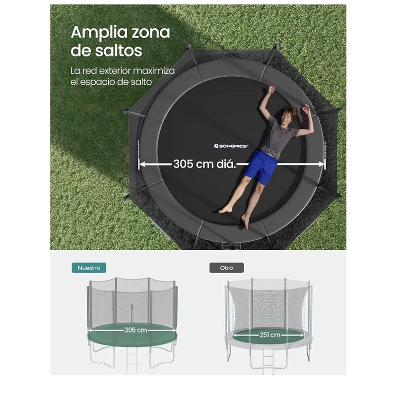 Red de protección para el trampolín