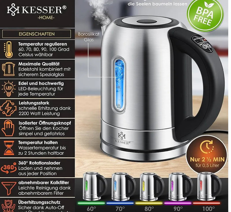 Hervidor de acero inoxidable Kesser