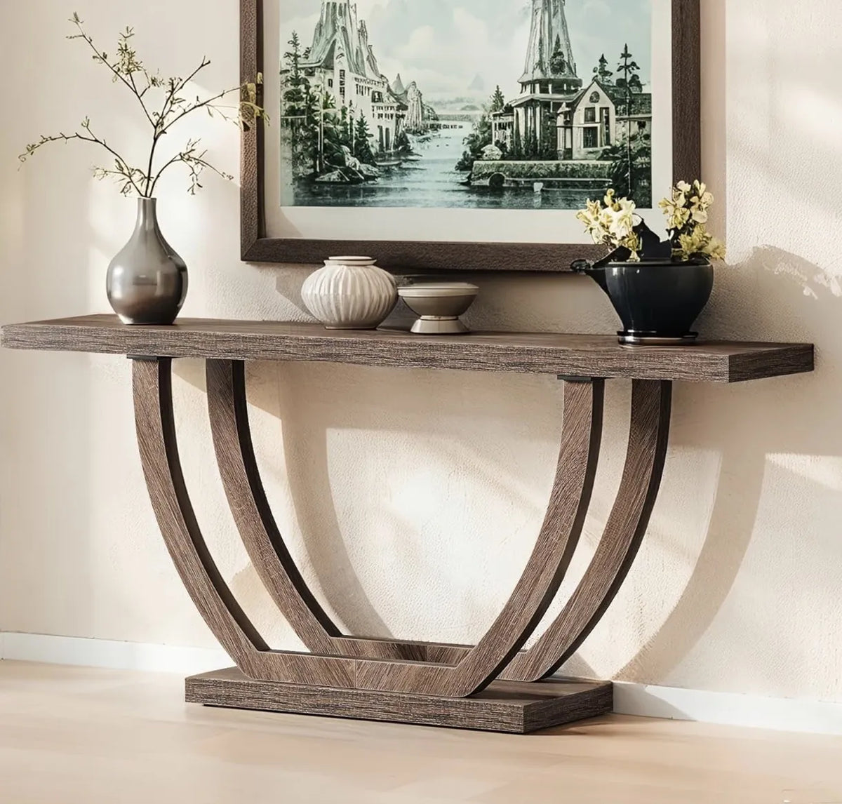 Mesa de consola de madera maciza