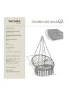 Silla colgante GRACIA gris